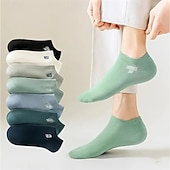 Недорогие мужские носки-Муж. 7 пар Мульти пакеты Носки Носки для бега Повседневные носки Multi Color Цвет Буквы Отпуск Для занятий спортом Повседневные Классический Средней плотности Весна Осень Мода На каждый день