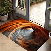 economico Zerbini-Tappetino da ingresso Design visivo Trappola visiva Tappetino antiscivolo per ingresso bagno corridoio interno esterno Terra diatomacea asciugatura rapida assorbente 20 x 31 pollici