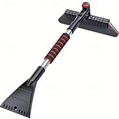 levne vytápění a chlazení-Přenosná lopata na sníh s otočením o 360° do auta, víceúčelová škrabka na led s robustní konstrukcí, zimní nástroj na odklízení sněhu z oken aut, venkovní použití a sněžné skútry