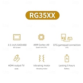 abordables Jeux vidéo-console de jeux portable rétro Anbernic RG35XX Plus, système Linux, écran IPS 3,5 pouces, lecteur vidéo de poche