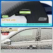 voordelige verwarming en koeling-grote auto voorruithoes voor ijs en sneeuw - auto voorruit sneeuwhoezen met zijruit &amp;achteruitkijkspiegelbeschermer, magnetische winterbescherming tegen sneeuw, universeel voor de meeste auto's,