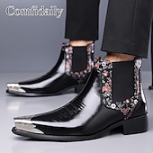 voordelige Chelsea -laarzen-Heren Chelsea boots van imitatieleer in bruin leer – elegant en comfortabel, ideaal voor zakelijke gelegenheden, formele gelegenheden en dagelijks gebruik