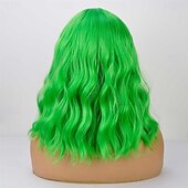 economico Parrucche di Carnevale-Parrucca di Carnevale 2026 Rosa Blu Viola Riccio Ciocca Corto Parrucca sintetica da festival Martedì grasso Parata Capelli per costumi da cosplay per Da donna