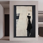 ieftine Picturi cu Oameni-Hang-pictate pictură în ulei Pictat manual Vertical Abstract Oameni Modern Fără a cadru interior