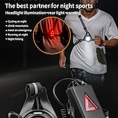 お買い得  キャンプ用ライトとランタン-胸部夜間ランニング ライト、ウェアラブル サイクリング ライト、LED マルチライト、屋外スポーツ用赤色ライト警告灯、USB 充電式ランニング ライト。