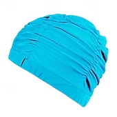 abordables Swim Caps -Ruched Swim Cap Shower Caps Bathing Cap for Adults Polyester / Polyamide Waterproof Hair Protection Surfing Beach