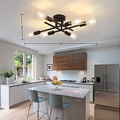 זול עיצוב ספוטניק-4-אור 6-אור 30 cm עיצוב קו מרובע נורות תקרה מתכת מסורתי / קלסי סגנון נורדי 110-265V