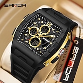 ieftine Ceasuri Quartz-Ceas de mână electronic cu quartz pentru bărbați SANDA 3391 cu modă calendar luminos șocuri sport și rezistent la apă