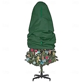 Недорогие Хранение Рождества-вертикальный мешок для хранения рождественских елок, легкая прочная ткань Оксфорд с завязкой на шнурке, компактное хранение для уже освещенных елок и фигурно подстриженных деревьев, удобный органайзер