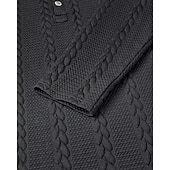 abordables Sweat-shirts basiques-Homme Sweat-shirt Pull Noir Henley Uni Jacquard Sport &amp; Loisir Occasionnel Quotidien Streetwear Vêtements de sport Occasionnel Automne Hiver Vêtement Tenue Pulls Capuche Pulls molletonnés