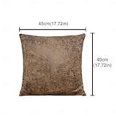 cheap Textured Throw Pillows-Stretchable Waterproof Matte PU Pillow Cover Soft Cushion Case Durable Decorative Throw Pillow for Sofa Bed Office Living Room Home Furniture Accessory