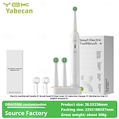 baratos Escova de Dentes Elétrica-Escova de dentes elétrica para adultos, modelo 2025, com cabeça de cerdas macias, totalmente automática, recarregável via USB, silenciosa, potente, à prova d'água IP8X, bateria com duração de até 70
