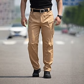 abordables Cargo Pants-Men's Cargo Pants Trousers Multi Pocket Solid Color Windproof Wearable Daily Outdoor Camping &amp; Hiking Streetwear Stylish Blue Camouflage khaki Micro-elastic