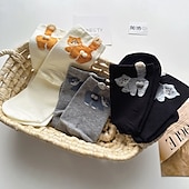 Недорогие домашние носки-забавные носки с мультяшными котами, детские носки средней длины, носки с милыми животными, женские носки