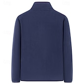 voordelige Sportjacket-Voor heren Winterjack Fleecejack Vrijetijdsjas Vakantie Dagelijks Thermisch Warm Zak Fleece Herfst winter Effen Modieus Streetwear Opstaand Normaal Zwart Rood Khaki Leger Groen Donkerblauw Jacks