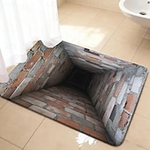 cheap Doormats-3D Optical Illusion Doormat Visual Trap Floor Mat Non Slip for Doorway Entryway Bathroom Kitchen Indoor Outdoor Diatomaceous Earth Quick Dry Absorbent 20 x 31 inch