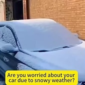 preiswerte Heizen und Kühlen-Winterliche Auto-Windschutzscheibenabdeckung, Schnee &amp;Frostschutz, staub- und hitzebeständiger Sonnenschutz, einfach zu montierende, flexible Windschutzscheibenabdeckung für die meisten Fahrzeuge,