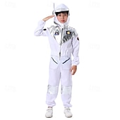 cheap Profession &amp; Uniform Costumes-Fancy Costume Jumpsuit Uniform Astronaut Cosplay Costume Kid's Boys' Halloween Carnival Party Performance Dress Up