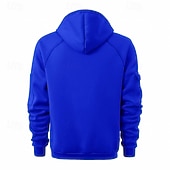 baratos hoodies básicos dos homens-Homens Moletom Full Zip Hoodie Moletom com zíper Azul Preto Branco Verde Tropa Vinho Com Capuz Tecido Zip Up Bolsos Desportos e Ar livre Casual Diário Roupa de rua Designer Básico Primavera Outono
