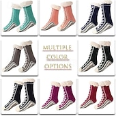 cheap Home Socks-Thick Fuzzy Floor Socks for Women, Indoor Slipper Socks, Cozy Winter Sleep Socks, Extra Plush Warm Socks for Home, Maternity, and Cold Weather