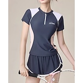 זול טנקיני וביקיני לגלישה-בגדי ריקוד נשים מגן מפריחה מכנסי שורט בגדי ים בגדי ים בגדי ים שחור אפור UPF 50+ בקרת בטן גלישה שייט בקאנו שנרקול קיץ