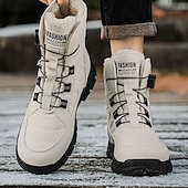 abordables Bottes d'hiver et de neige-Bottes de neige blanches pour hommes – confortables et élégantes, idéales pour la randonnée hivernale, les sports de plein air et les conditions de froid extrême.