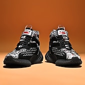 abordables Zapatillas Informales-Hombre Zapatillas de deporte Zapatos de Navidad Forro de Lana Zapatos para correr Zapatos de Paseo Casual Punto Cómodo Antideslizante Transpirable Botines / Hasta el Tobillo Cordones Negro Blanco Rojo