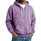 abordables sudaderas basicas hombre-Hombre Sudadera Sudadera con capucha y cremallera completa Azul Piscina Albaricoque Negro Rosa Verde Ejército Con Capucha Plano Cerrar Deporte Casual Diario Ropa de calle Fresco Ropa deportiva Todas