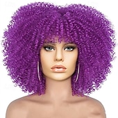 cheap Carnival Wigs-Carnival Wig 2026 Blonde Pink Red Afro Afro Curly Short Synthetic Festival Wig Mardi Gras Parade Cosplay Costume Hair for Women
