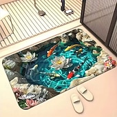 economico Zerbini-Tappetino da ingresso Design visivo Trappola visiva Tappetino antiscivolo per ingresso bagno corridoio interno esterno Terra diatomacea asciugatura rapida assorbente 20 x 31 pollici