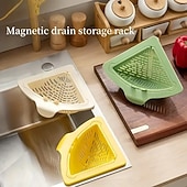 economico Utensili frutta e verdura-Cestello magnetico per lavello da 2 pezzi - scolapiatti da cucina pieghevole in plastica resistente con fondo anti-foratura e apertura a torsione, forte chiusura magnetica &amp; lavastoviglie