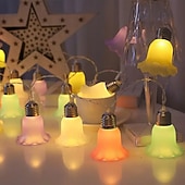 billige Feststrenglys-LED ballet skjørt eventyr lyslenker 2m 10 LED 3m 20 LEDs batteridrevet passende bryllup valentinsdag bursdagsfest hjem hage balkong feriedekorasjon