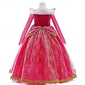 baratos Fantasia de Menina-Vestido de festa infantil feminino para a Semana do Livro 2026, com estampa floral, manga longa, para ocasiões formais, apresentações e eventos especiais. Renda, estilo princesa, maxi, para uso diário, com modelagem evasê e tule. Disponível nas cores rosa