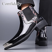 voordelige Chelsea -laarzen-Heren Chelsea boots van imitatieleer in bruin leer – elegant en comfortabel, ideaal voor zakelijke gelegenheden, formele gelegenheden en dagelijks gebruik