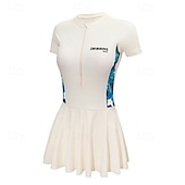 baratos Surfistas Tankinis &amp; Bikinis-Mulheres Anti Atrito Roupa de banho Roupa de Banho Roupa de Banho Preto Branco Proteção UV Compressão abdominal Surfe Canoagem Snorkeling Verão