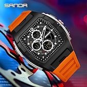 ieftine Ceasuri Quartz-Ceas de mână electronic cu quartz pentru bărbați SANDA 3391 cu modă calendar luminos șocuri sport și rezistent la apă