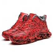 preiswerte Lässige Sneakers-Rote Herren-Sneaker für den Alltag – modisches Design mit auffälligen Prints, ideal als Weihnachtsgeschenk und für festliche Outfits