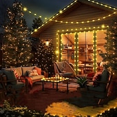 cheap Plug String Lights-Tree Decorative Lights Fairy String Lights Green PVC Copper Wire Lights Indoor and Outdoor Waterproof Courtyard Party Festival Wedding Decoration 8 Functions Low Voltage Plug in