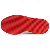 abordables Chaussures de Course pour Hommes-Homme Basket Course Marche Occasionnel Tricoté Confortable Antidérapant Respirant À lacets Noir Blanche Rouge Été Printemps Automne