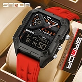 cheap Digital Watches-SANDA 6278 Brand Fashion Men's Electronic Watch Multifunction Alarm Clock Luminous Calendar Sports Digital Watches