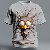  Per uomo Uccello Scontroso Maglietta Manica Corta maglietta Stampa 3D Girocollo Camicia Esagerato Designer Feste Ferie Blu Nero Giallo Estate Primavera Abbigliamento S M L XL XXL XXXL