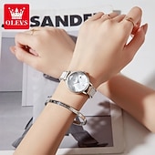 Χαμηλού Κόστους Ρολόγια Quartz-OLEVS Μόδας Δώρο για τη Γιορτή της Μητέρας για Ρολόγια Γυναικών Πολυτελής Μάρκα Πρωτότυπο Ρολόι Quartz για Γυναίκες Αδιάβροχα Ατσαλένια Λαμπερά Ρολόγια 5656