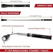 Недорогие Фонари-Магнитный инструмент со светодиодом, наполнители для чулок, рождественские подарки для мужчин, подарки в виде белого слона для взрослых, папы, мужа, него, телескопический магнит, крутые гаджеты для