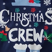 Χαμηλού Κόστους παιδικές χριστουγεννιάτικες πιτζάμες-Οικογένεια Κοίτα Χριστούγεννα Χριστουγεννιάτικες οικογενειακές πιτζάμες Πυτζάμες Οικογενειακά σετ Γραφική Χιονονιφάδα Σπίτι Στάμπα Σκούρο μπλε Μακρυμάνικο Καθημερινά Αντιστοίχιση ρούχων