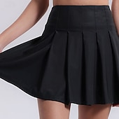 economico Gonne e Skorts da Donna-Per donna Tinta unita Gonna casual Gonne da tennis Gonne a pieghe Gonna con pantaloncini 2 in 1 Asciugatura Rapida Tennis Corsa Atletico Pantaloni Bianco Nero Blu Abbigliamento da tennis