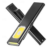 cheap Household Appliances-Rechargeable COB Work Light, Super Bright Magnetic LED Flashlight with Pocket Clip, USB-C, 5 Modes with Red &amp; Blue Strobe - Slim Inspection Light for Car Repair, Camping, and Emergency