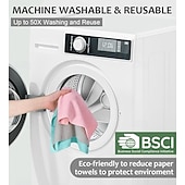 levne Úklid kuchyně-Papírové utěrky z mikrovlákna, opakovaně použitelné, v roli, silné savé, trhací čisticí utěrky, víceúčelové kuchyňské ubrousky, trhací utěrky na nádobí, prádlo, úklidové potřeby