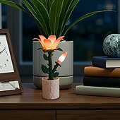 cheap Nursery Night Lights-Flower Light, Rose Freesia Desk Decor,Bedside Lamps LED Night Light,for Desk Bedroom Bedside Nightstand Home Decor Office Dorm Apartment Party Birthday Christmas