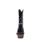 billiga Cowboy &amp; Western Boots-Vita herrstövlar i westernstil, äkta läder, cowboyinspirerad design, perfekta för utomhusevenemang, westernkläder