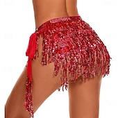 levne Oblečení na břišní tance-Samba Dancewear břišní taneční sukně s třásněmi rave sukně sukně s flitry hip šátek na festivaly kostým pro představení